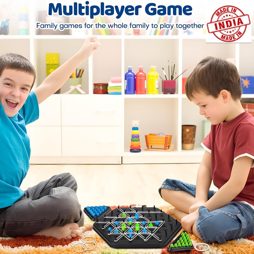 Triangle Chess Game, Triggle Game, Board Games for Family Game Night - Family Board Games for Kids and Adults - 2-4 Players - Ages 3 Years and Up
