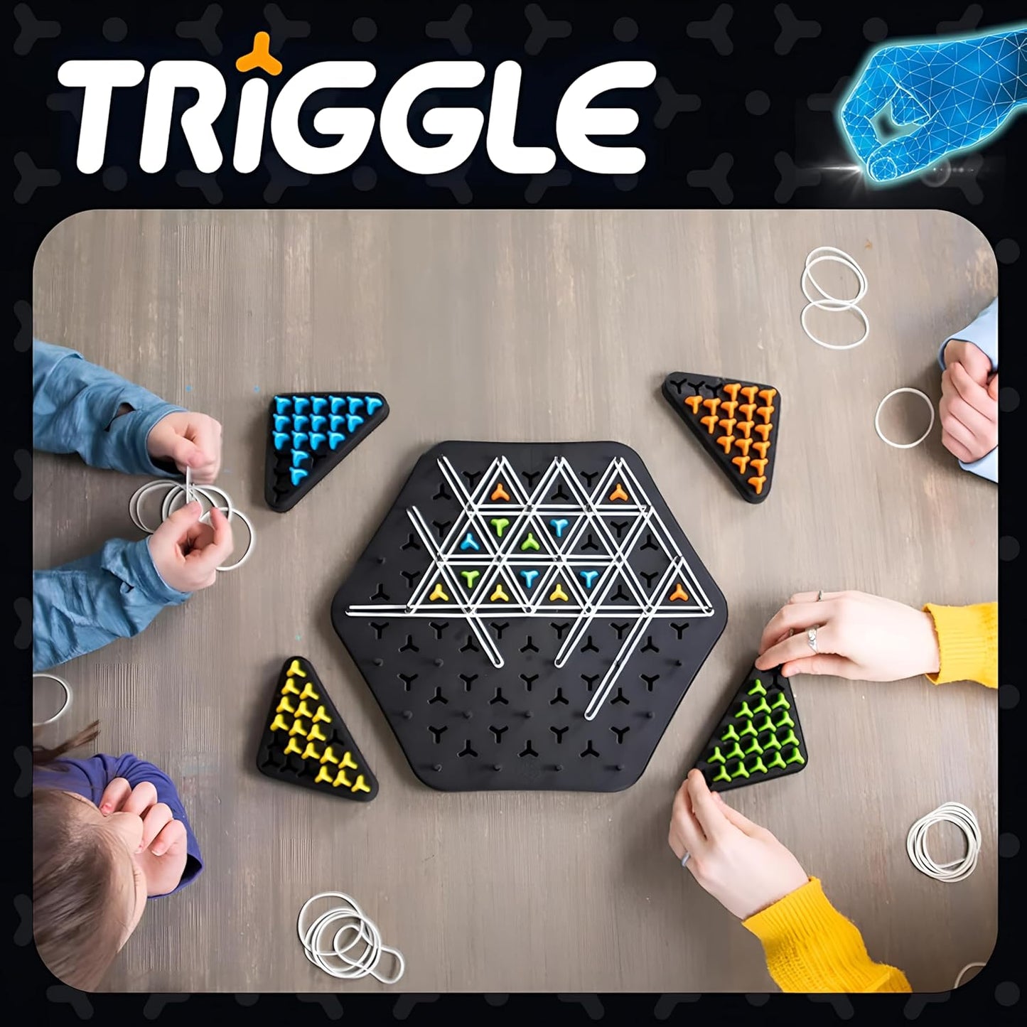 Triangle Chess Game, Triggle Game, Board Games for Family Game Night - Family Board Games for Kids and Adults - 2-4 Players - Ages 3 Years and Up